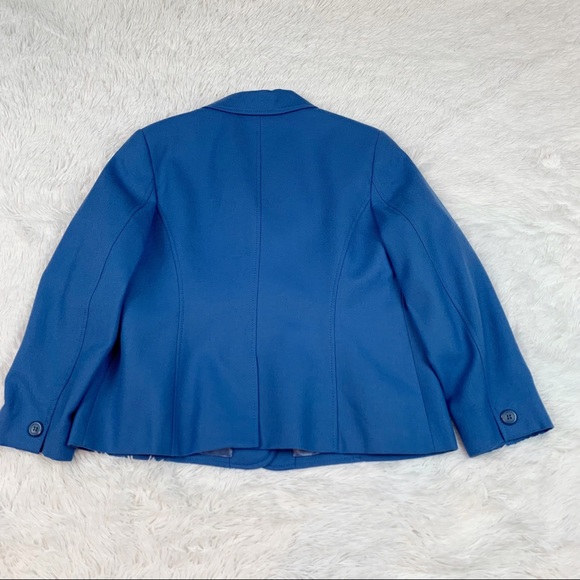 Pendleton two button wool blazer jacket long sleeve padded shoulder blue - Picture 2 of 9
